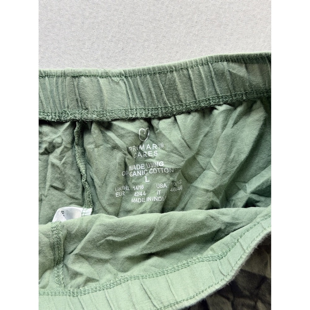 Primark Sleep Shorts Womens 10/12 Green Good Organic Cotton Lace Trim 16522 - Picture 7 of 8
